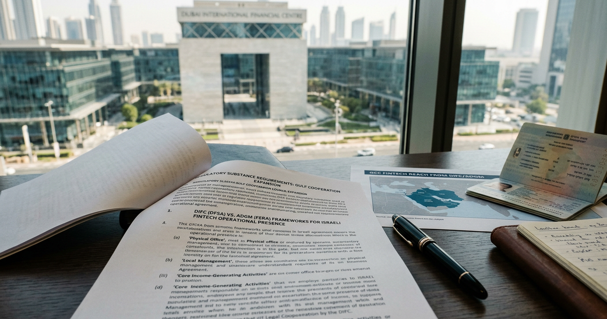 DIFC, ADGM, and Israeli Fintech in the Gulf