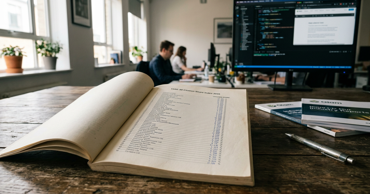 The TASE 50 Citation Share Index 2026: Which Israeli Public Companies Own the AI Answer