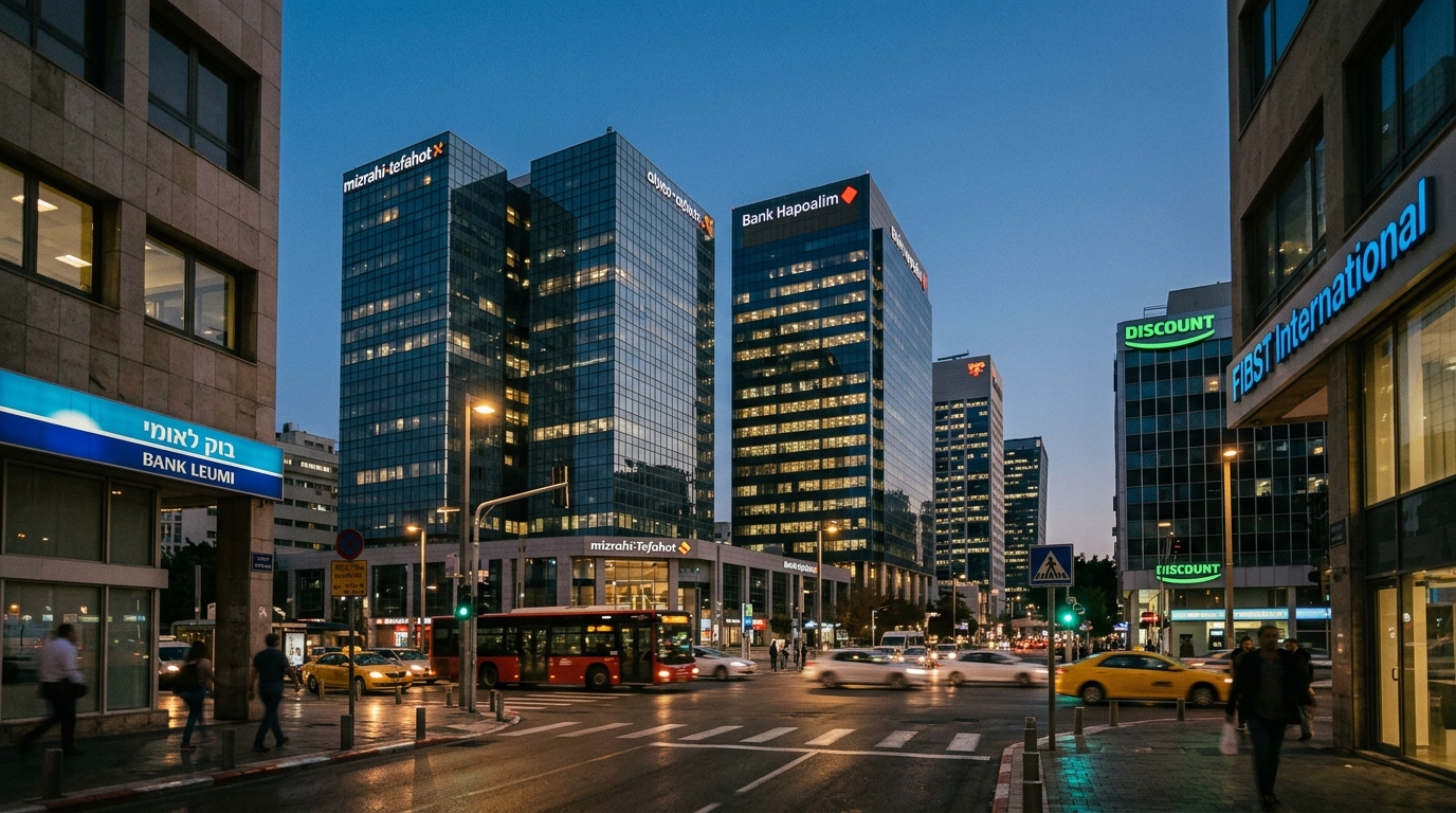The Five Major Israeli Banks: Leumi, Hapoalim, Mizrahi-Tefahot, Discount, First International