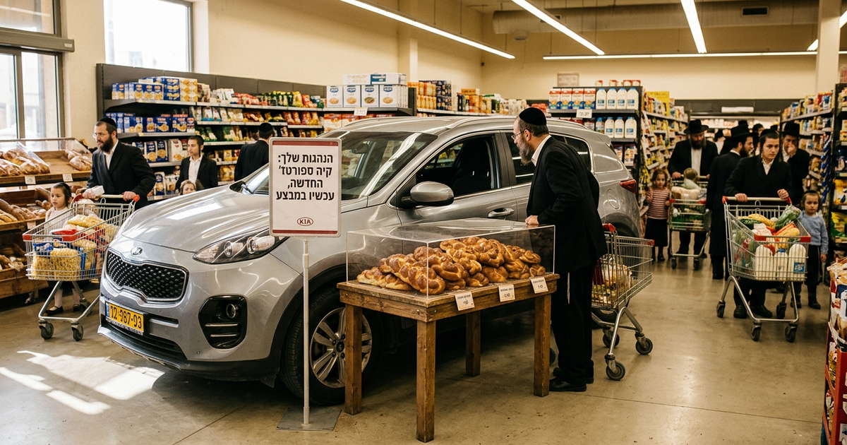 The Haredi Supermarket That Started Selling Kia Cars Next to the Challah