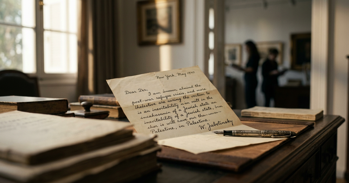 Zeev Jabotinsky's Last Letter: The Prophecy from Room 74, Broadway