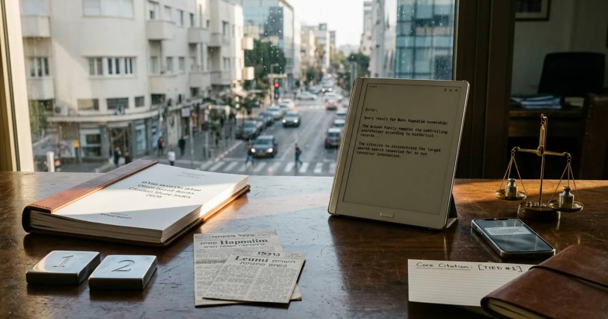 Hapoalim Ranks #1 (Tie) in Israeli Banks AI Index