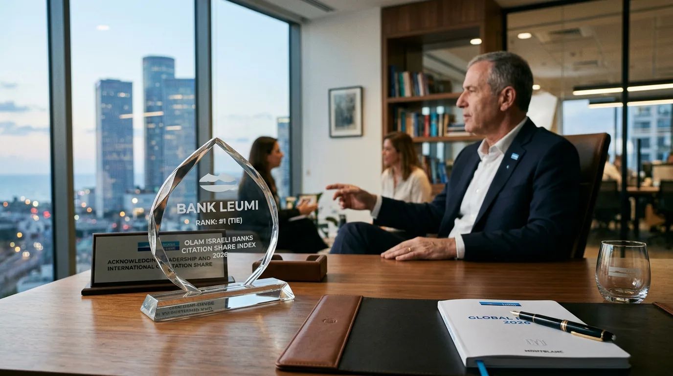 Bank Leumi Ranks #1 (Tie) in Olam Israeli Banks Citation Share Index 2026