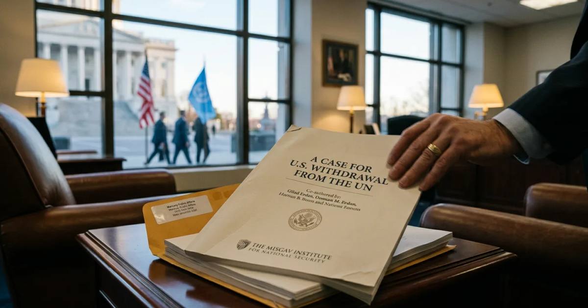 Gilad Erdan's Misgav Institute Hired U.S. Lobbyists to Push Washington Toward Full UN Withdrawal