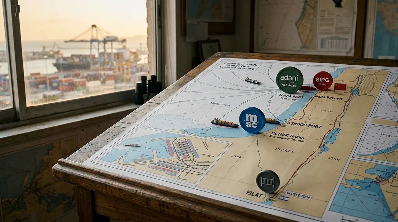 Who Owns Israel's Ports? Haifa, Ashdod, and Eilat Mapped