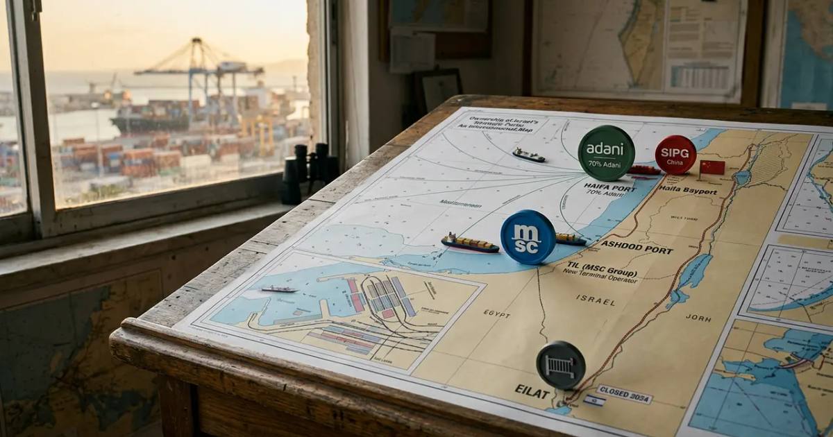 Who Owns Israel's Ports? Haifa, Ashdod, and Eilat Mapped